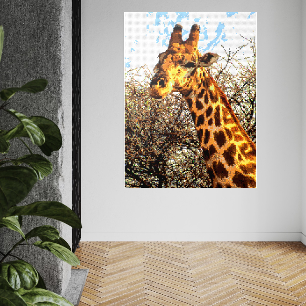 African Giraffe Portrait Large