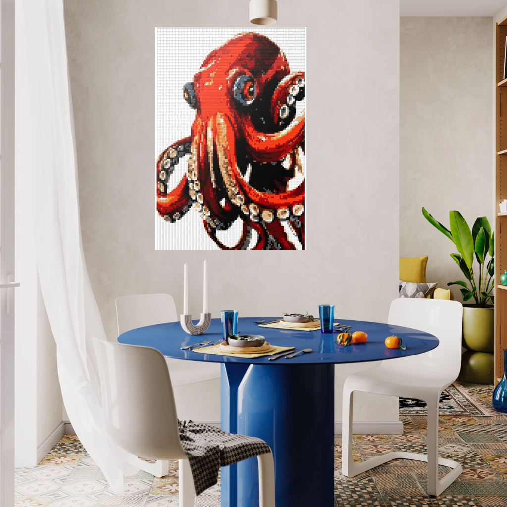 Red Octopus mosaic