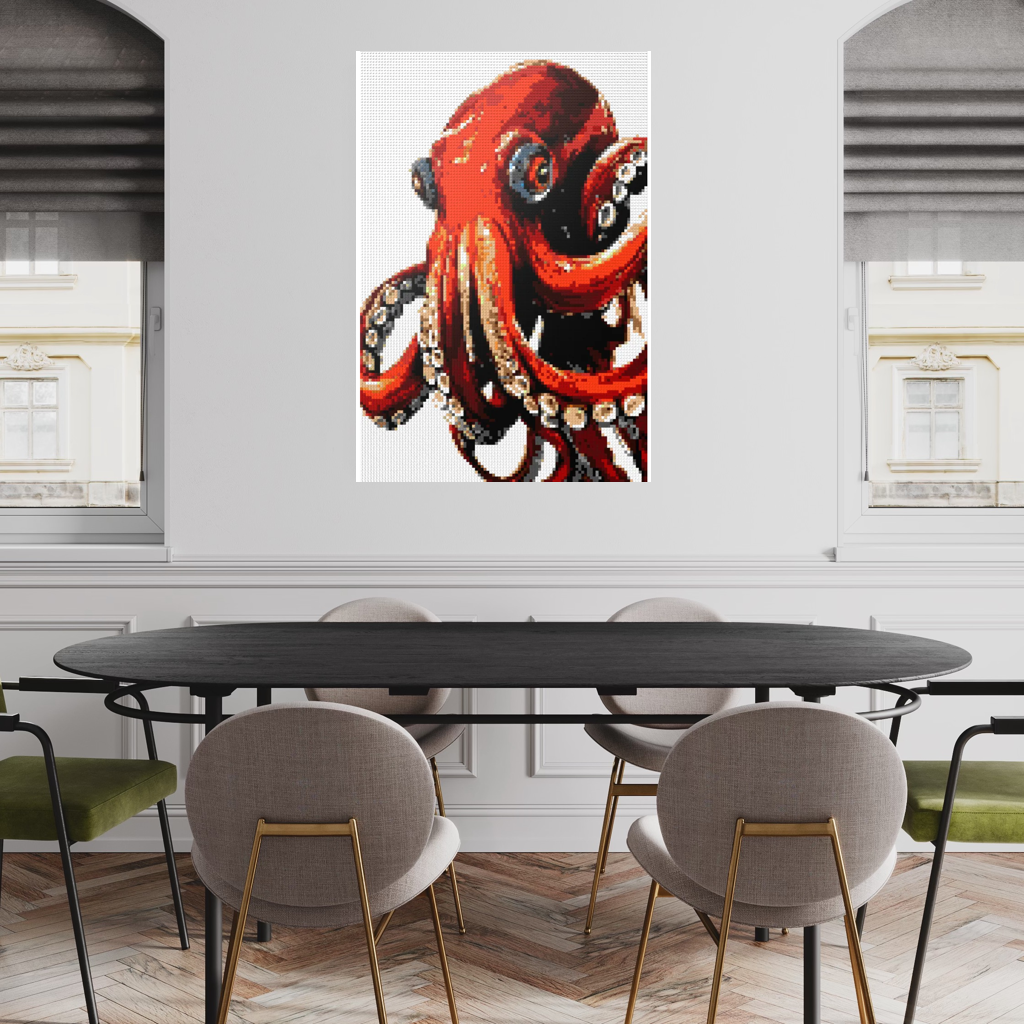 Red Octopus mosaic