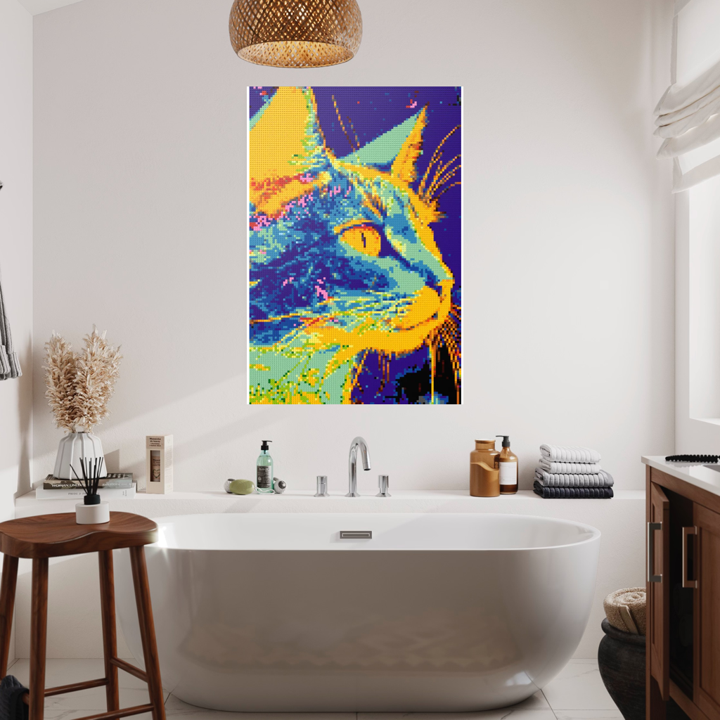 Blue cat mosaic