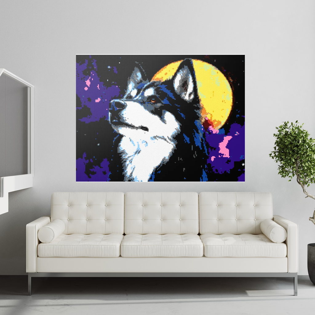 Dog Husky Wolfi mosaic