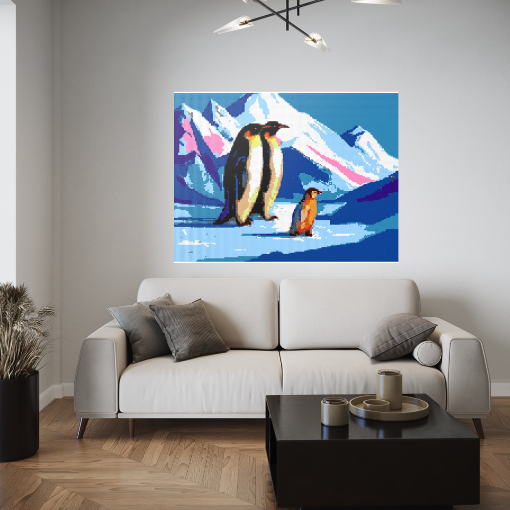 Happy Penguin Family