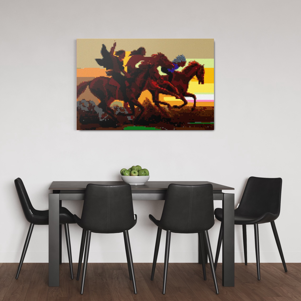 Native American Riders at Sunset