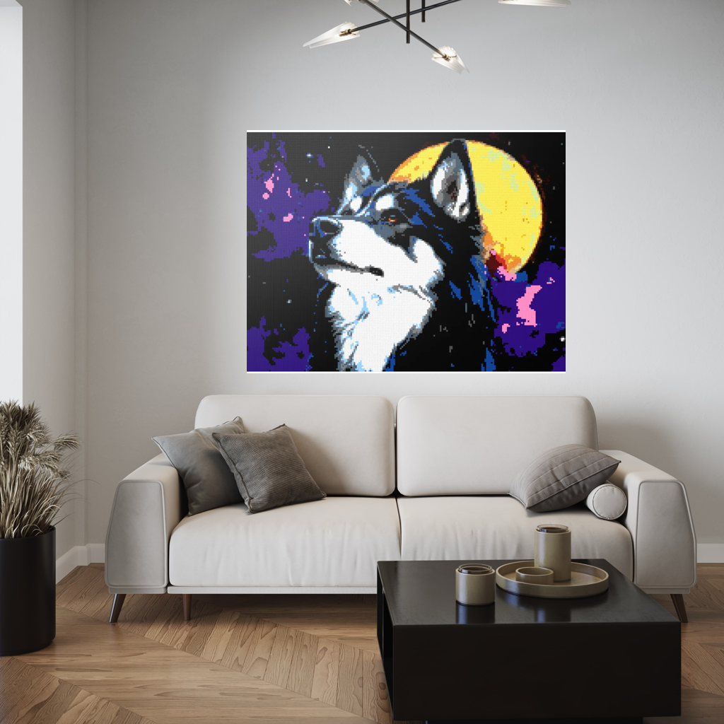 Dog Husky Wolfi mosaic