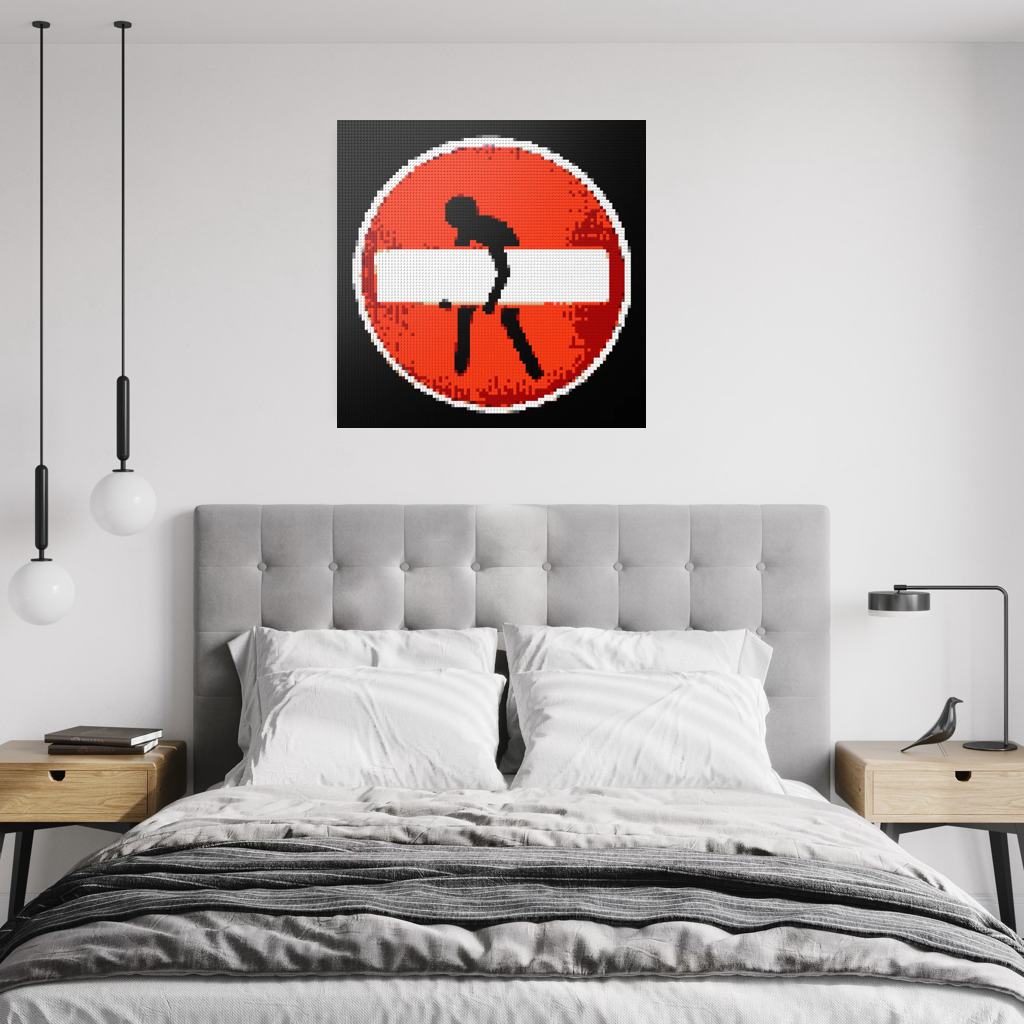 No Entry Street Art Sign