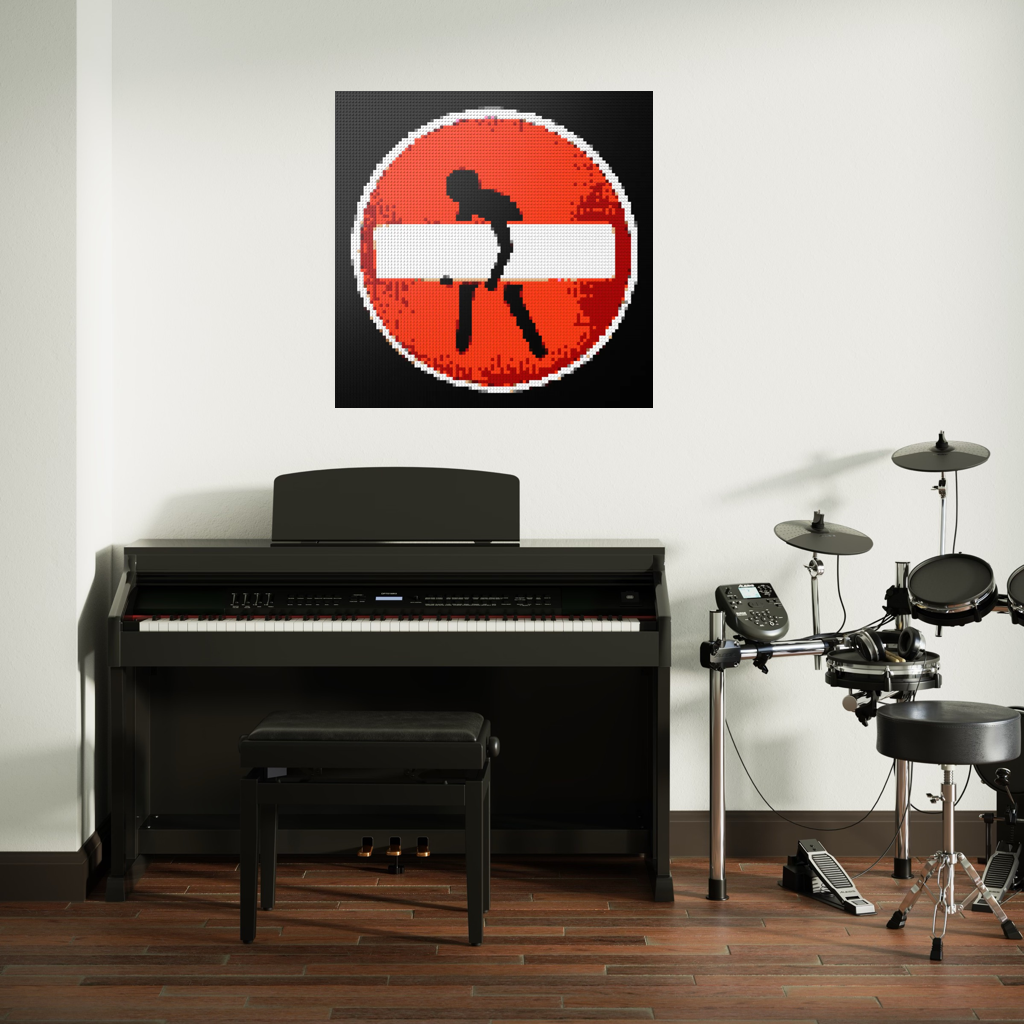 No Entry Street Art Sign