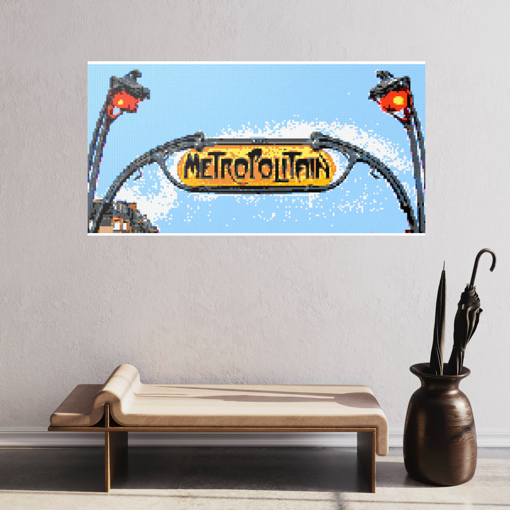 Metropolitain Train Station Sign in Paris