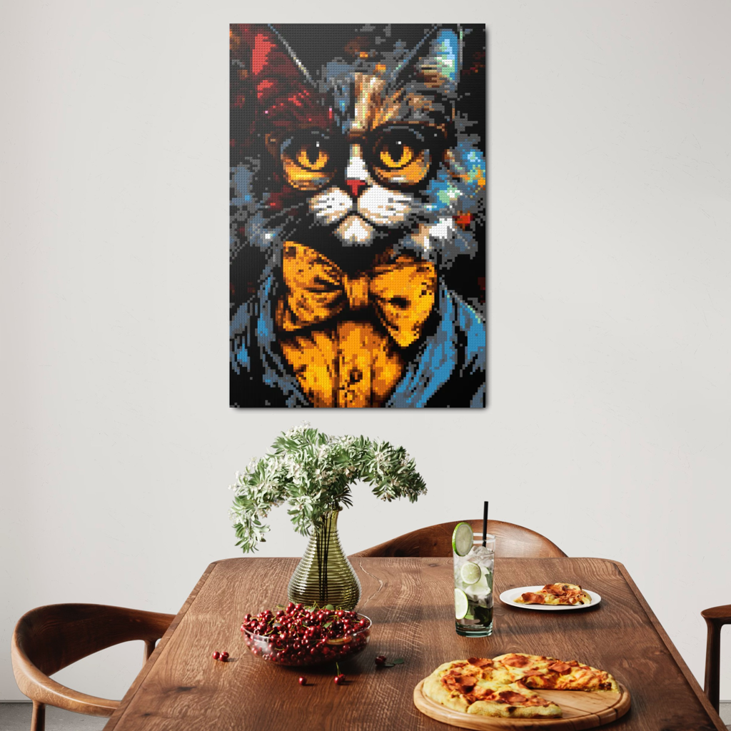 Hipster cat Bob mosaic