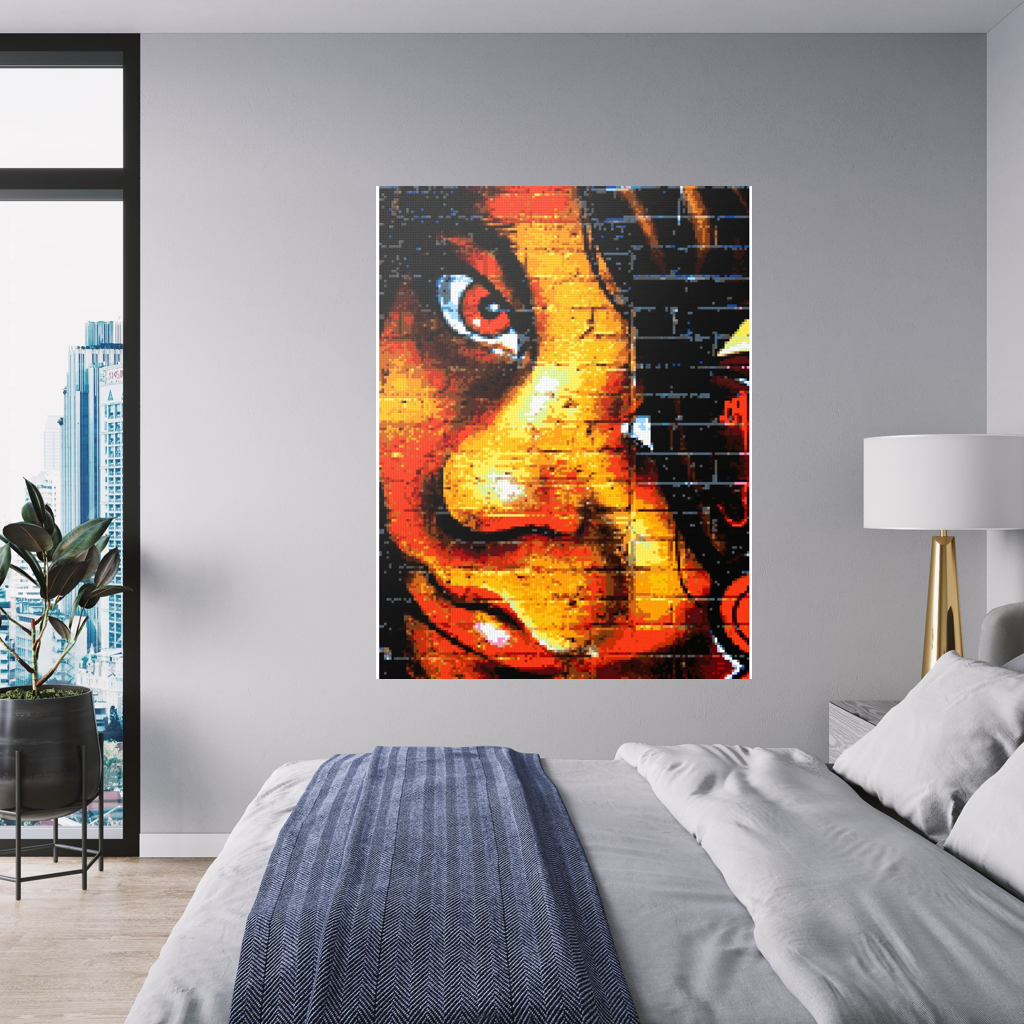 Street Art Spray Paint Face