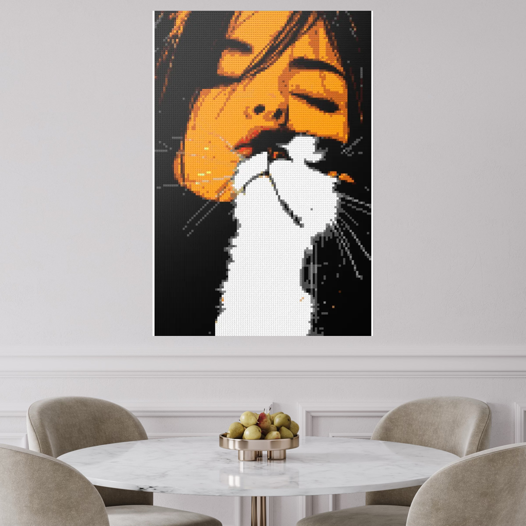 I love you kitty mosaic