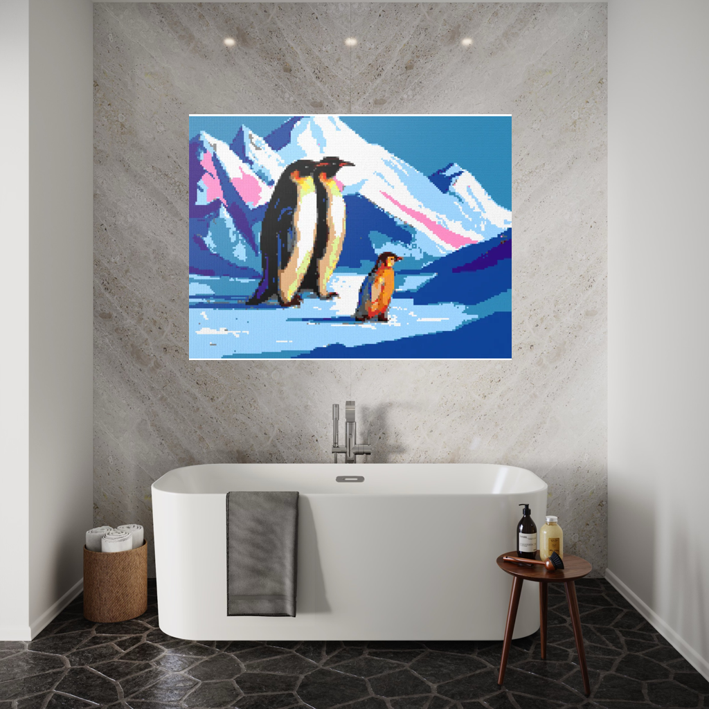 Happy Penguin Family