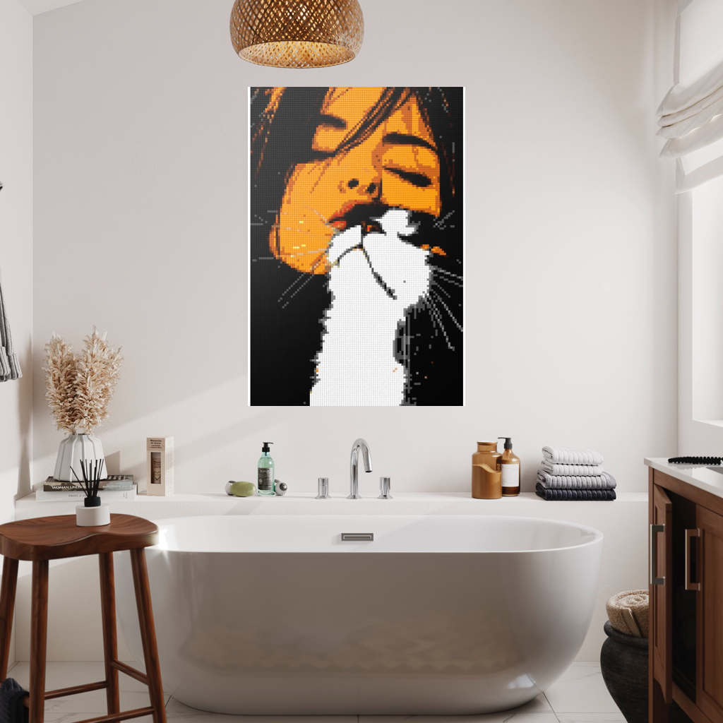 I love you kitty mosaic