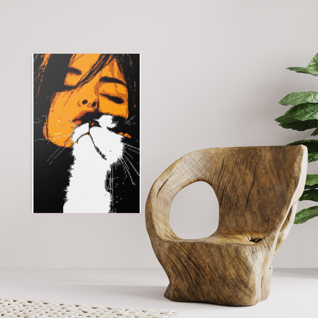 I love you kitty mosaic