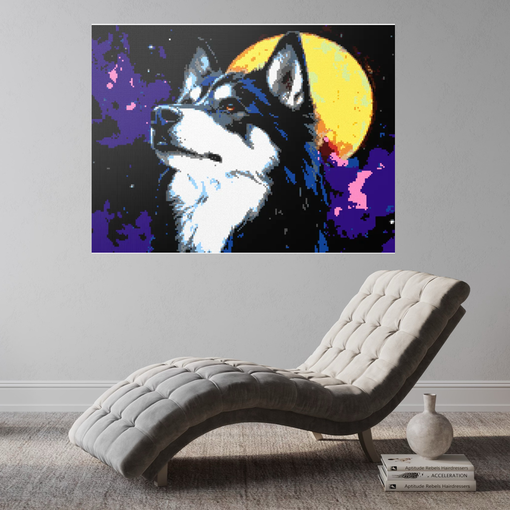 Dog Husky Wolfi mosaic