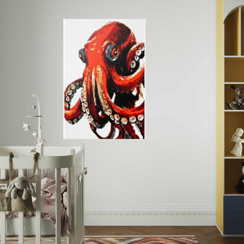 Red Octopus mosaic