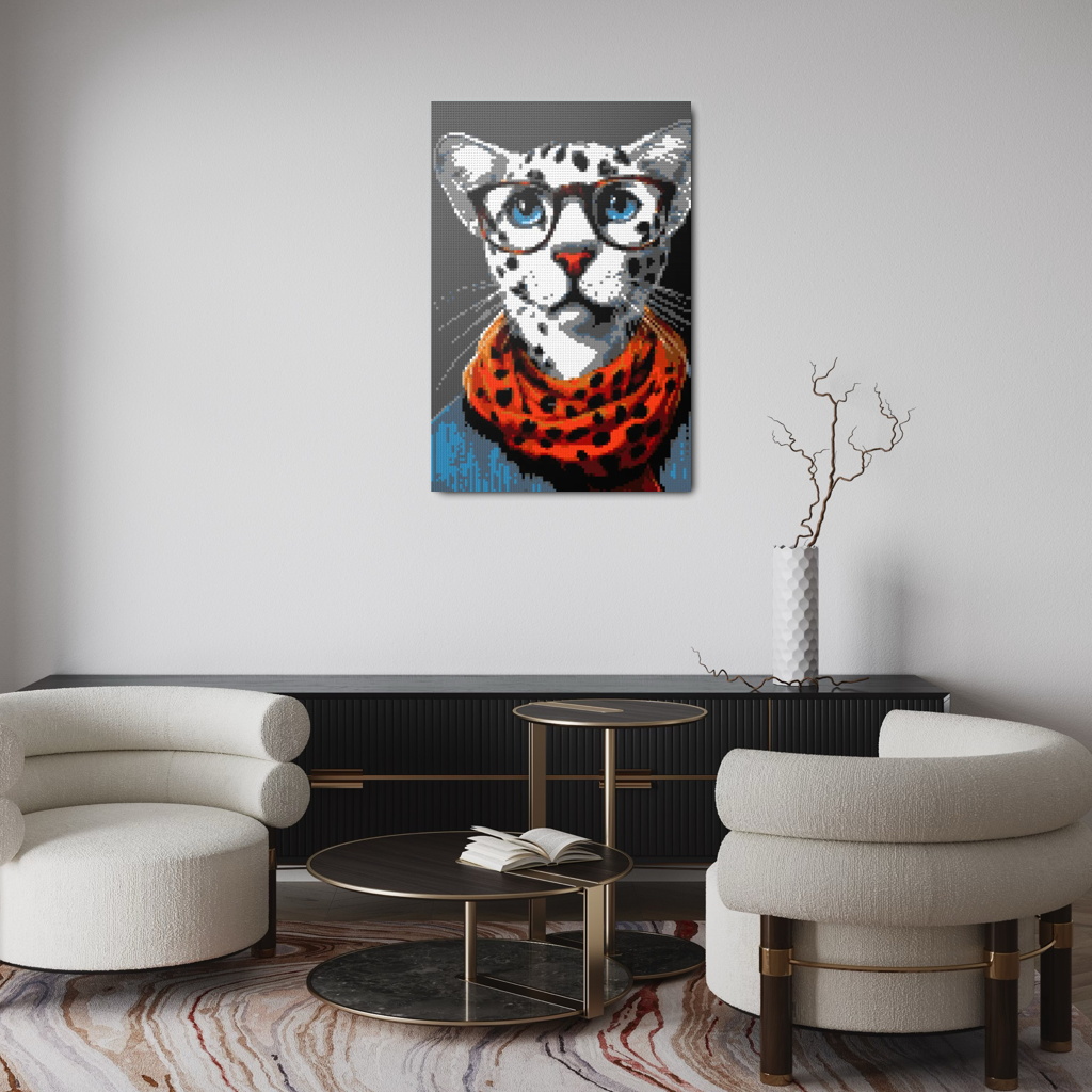 Hipster cat Buddy mosaic