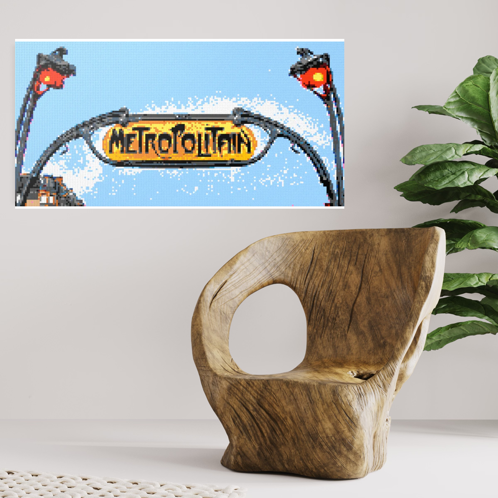 Metropolitain Train Station Sign in Paris