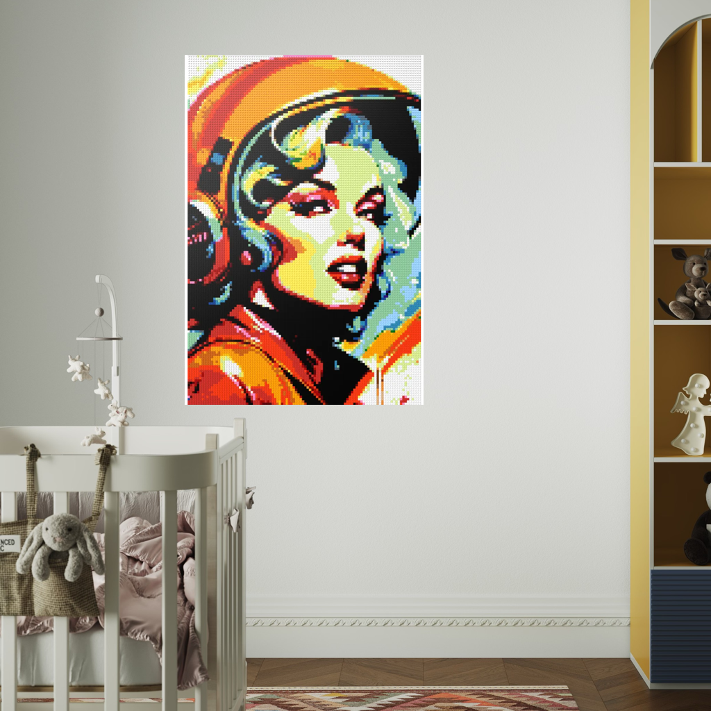 Marilyn with Helmet Mosaic Interpretatio