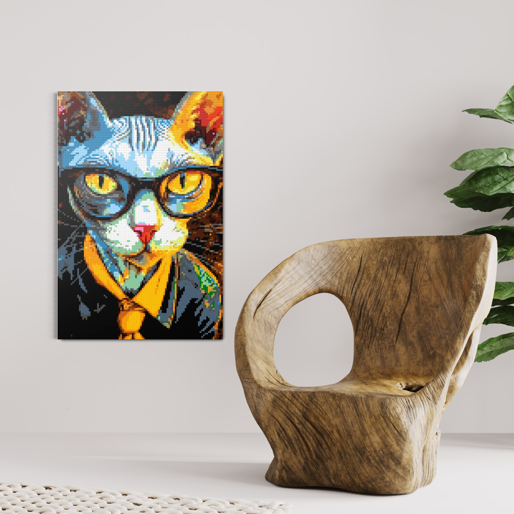 Hipster cat Sphinx mosaic