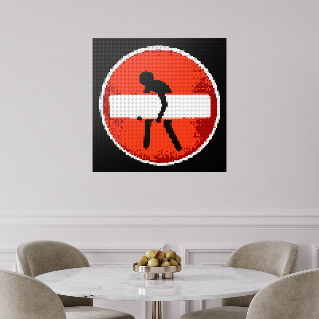 No Entry Street Art Sign