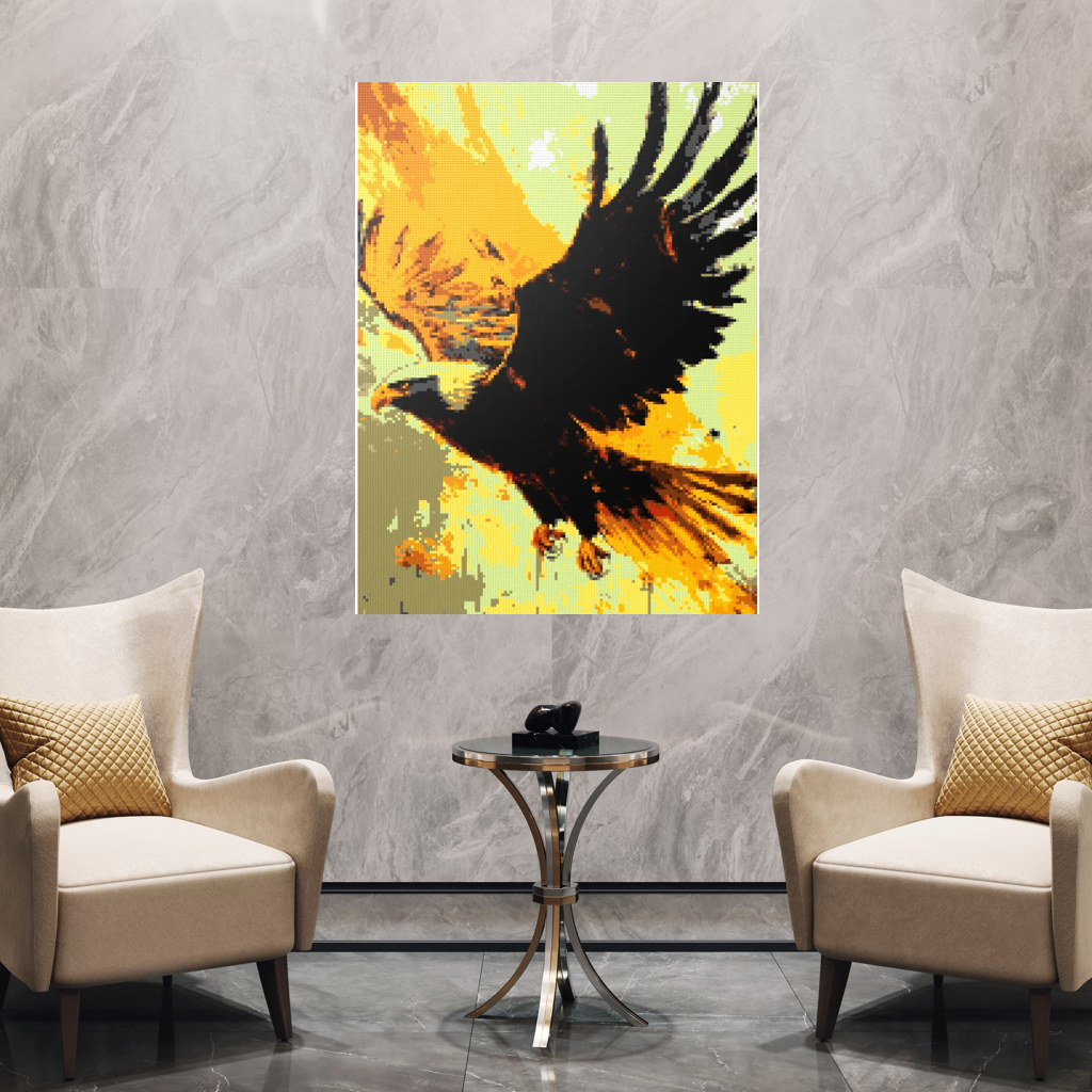Eagle bird animal mosaic