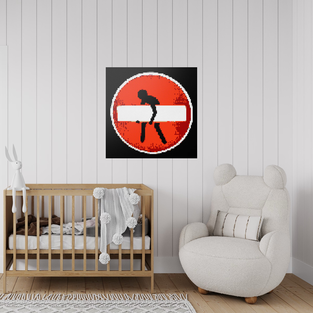 No Entry Street Art Sign