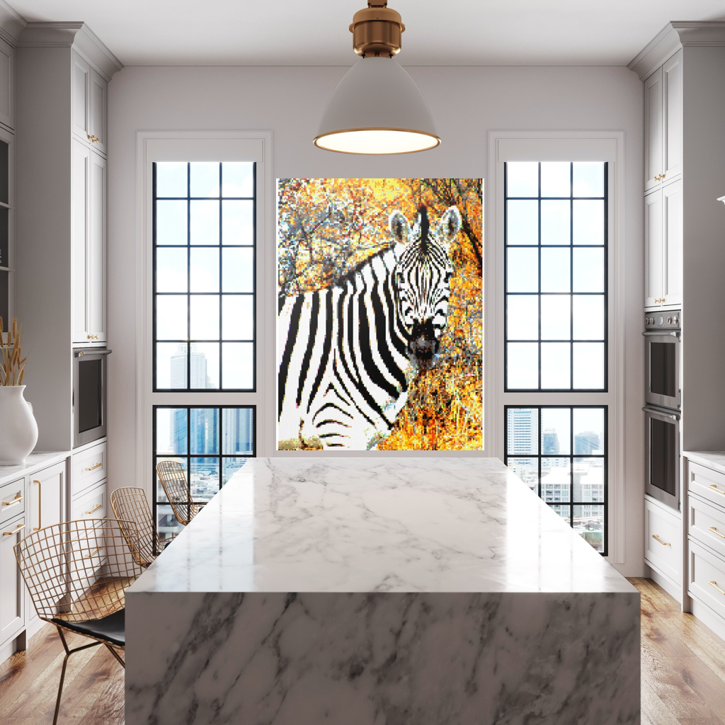 Side Portrait of an African Zebra