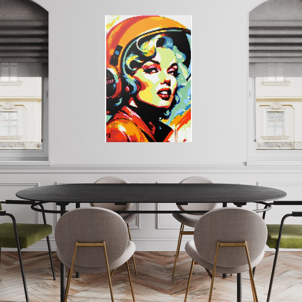 Marilyn with Helmet Mosaic Interpretatio