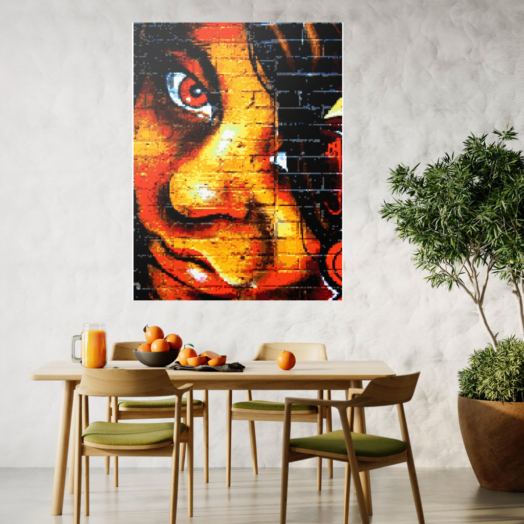 Street Art Spray Paint Face