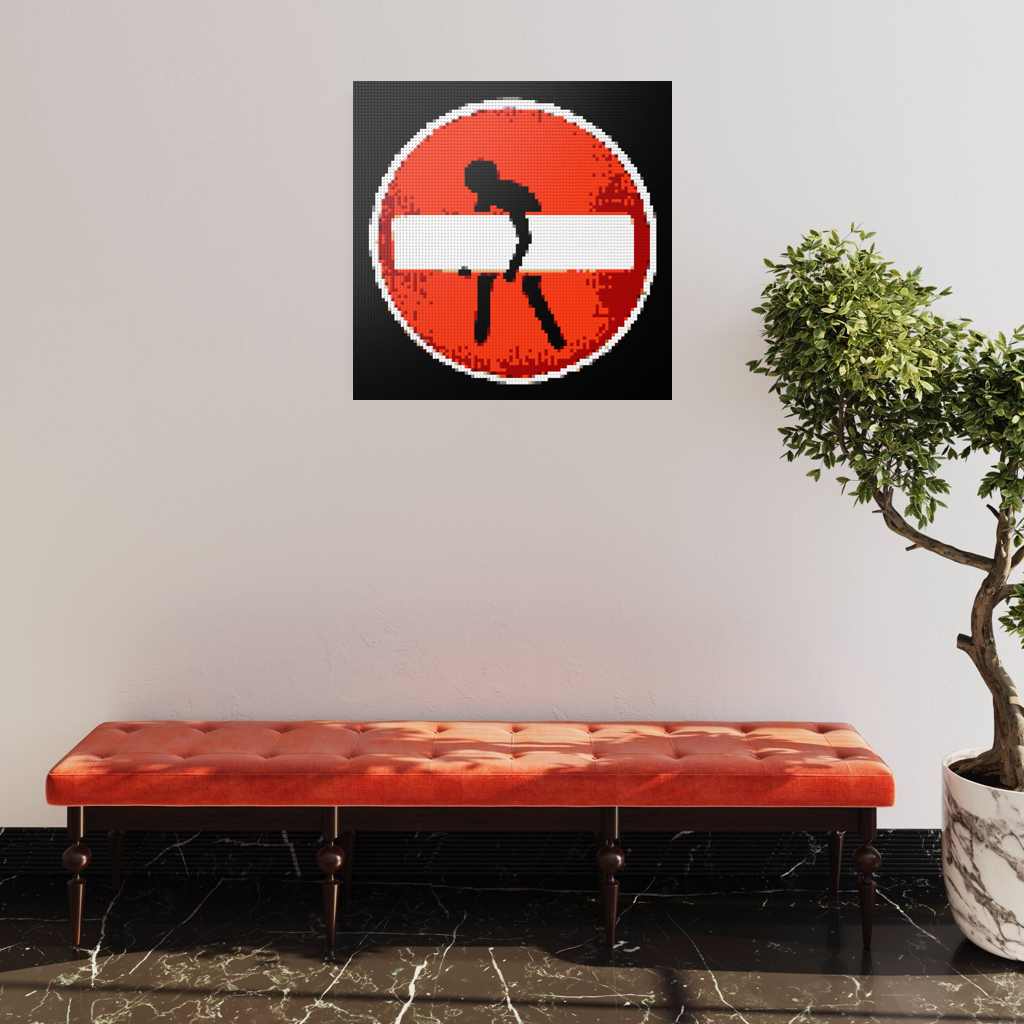 No Entry Street Art Sign
