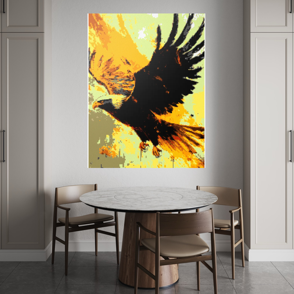 Eagle bird animal mosaic