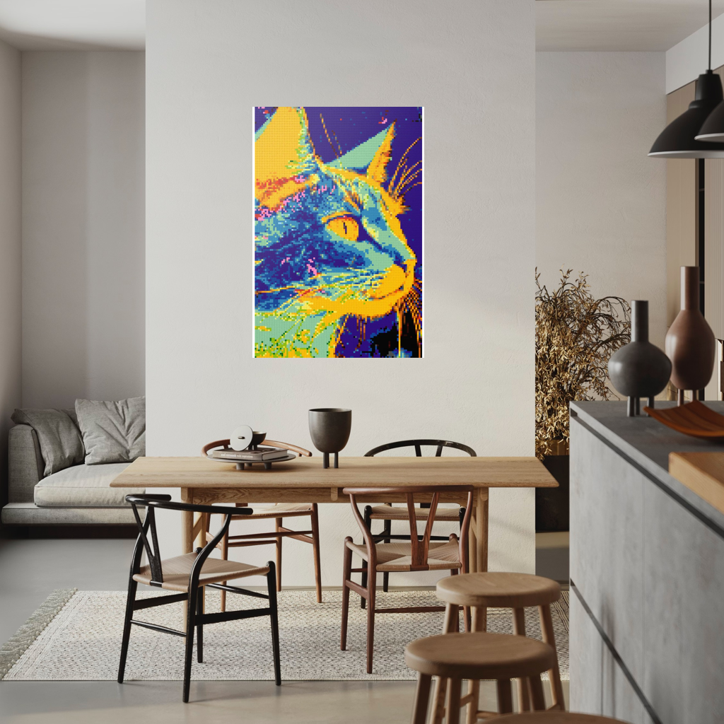 Blue cat mosaic