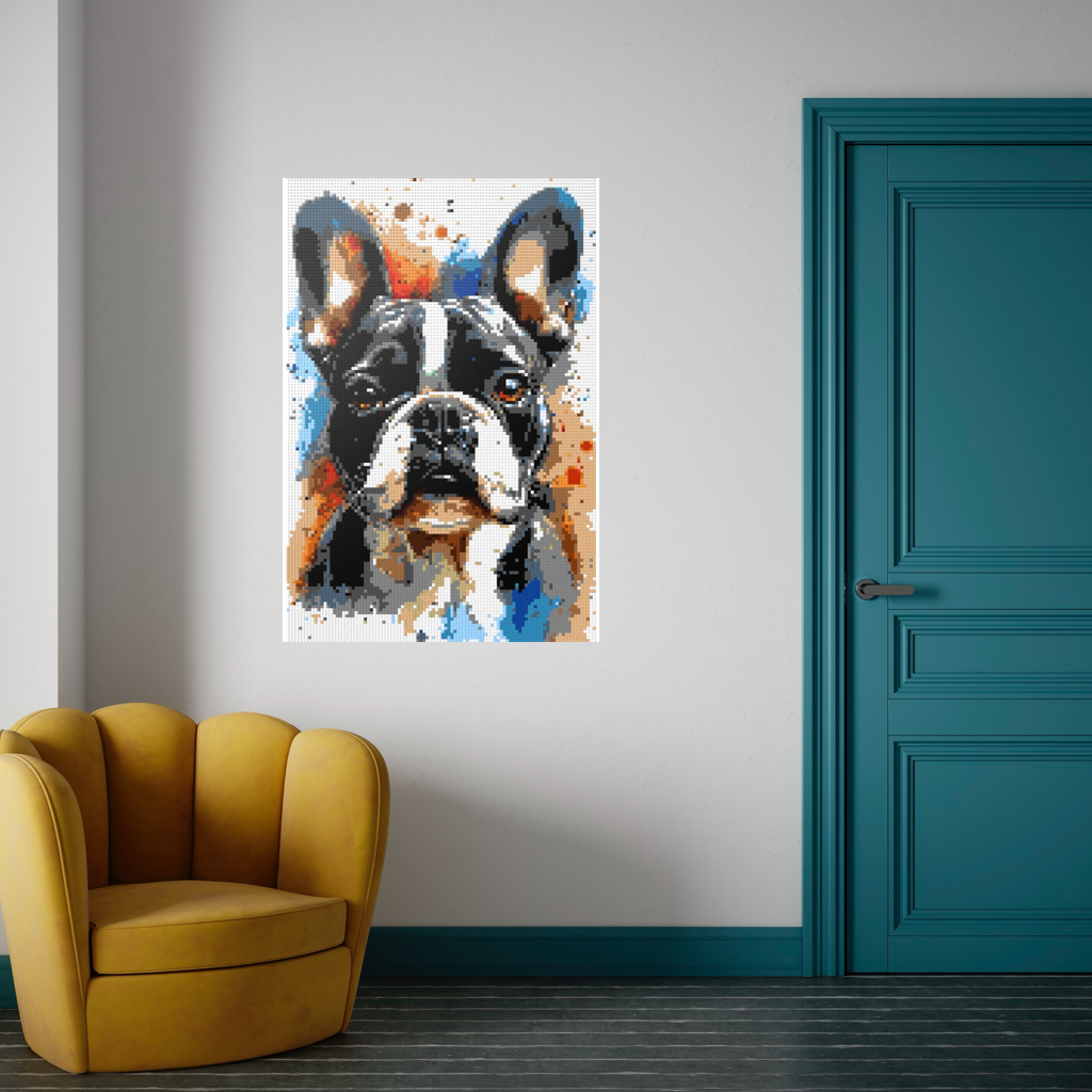 French bulldogs mosaic