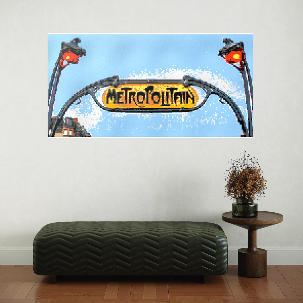 Metropolitain Train Station Sign in Paris