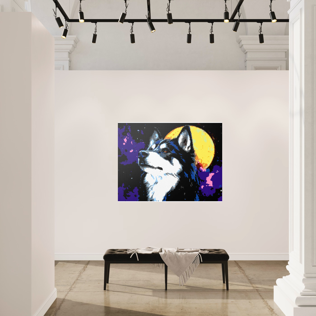 Dog Husky Wolfi mosaic