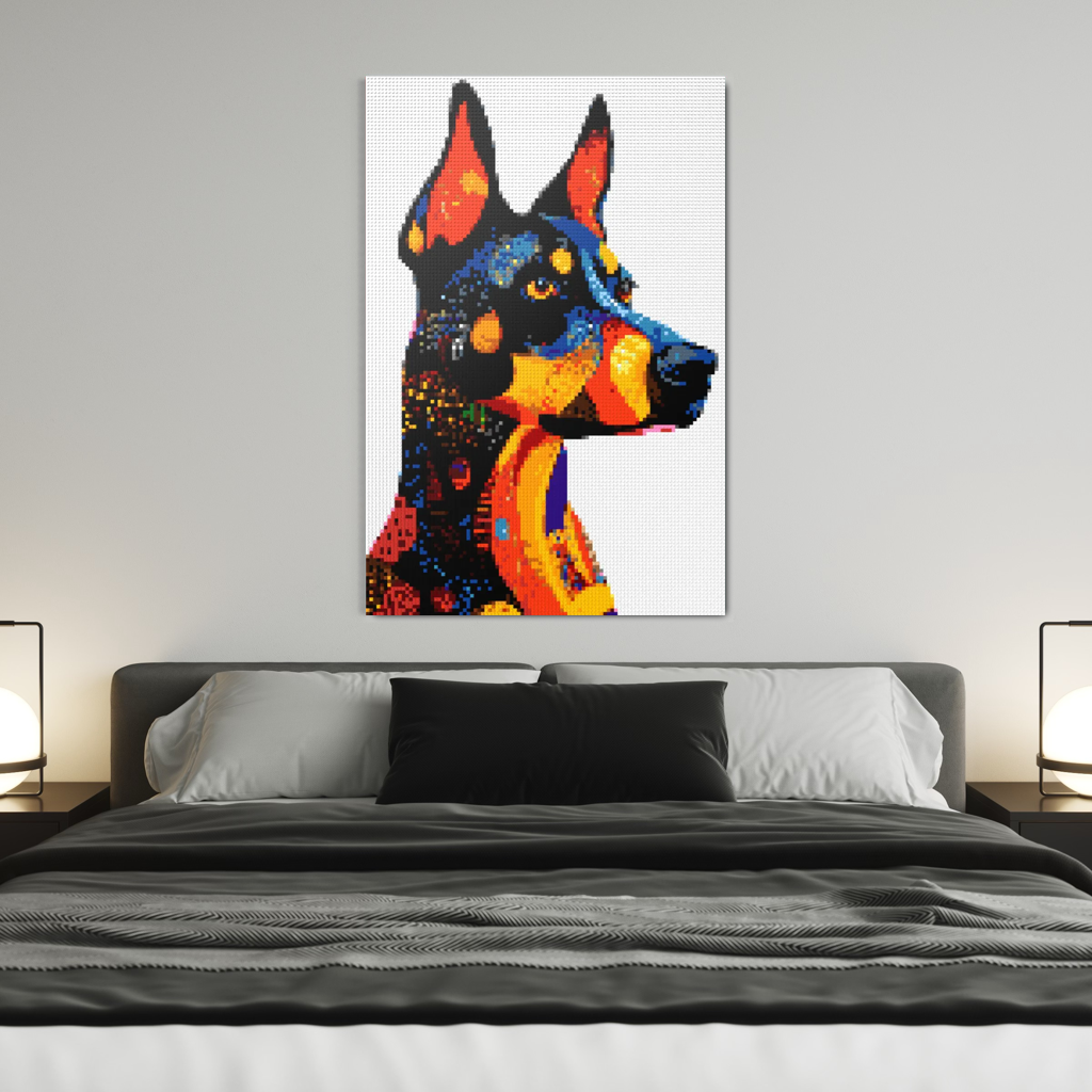 Doberman dog mosaic