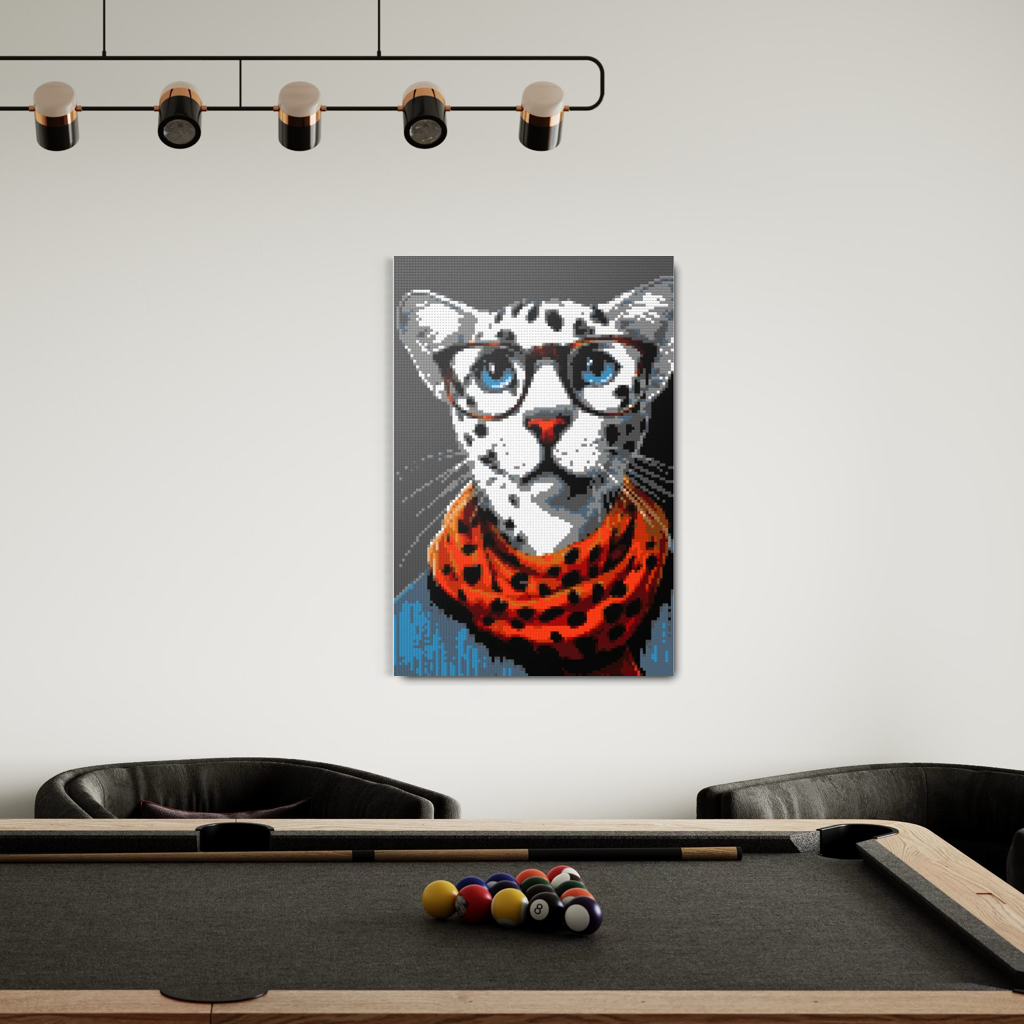 Hipster cat Buddy mosaic