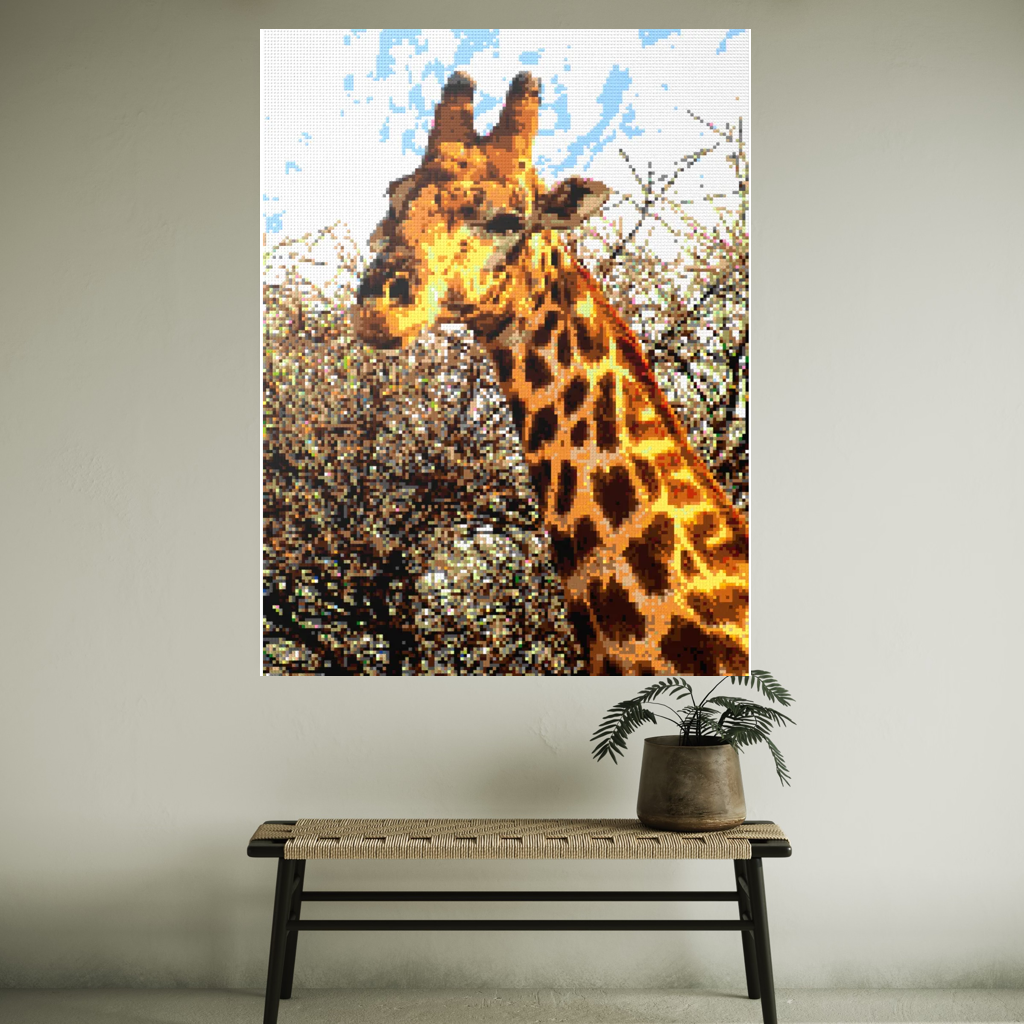 African Giraffe Portrait Large