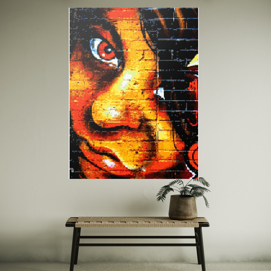 Street Art Spray Paint Face