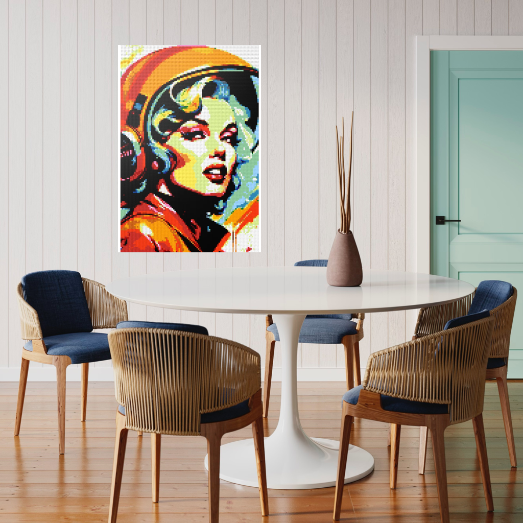 Marilyn with Helmet Mosaic Interpretatio