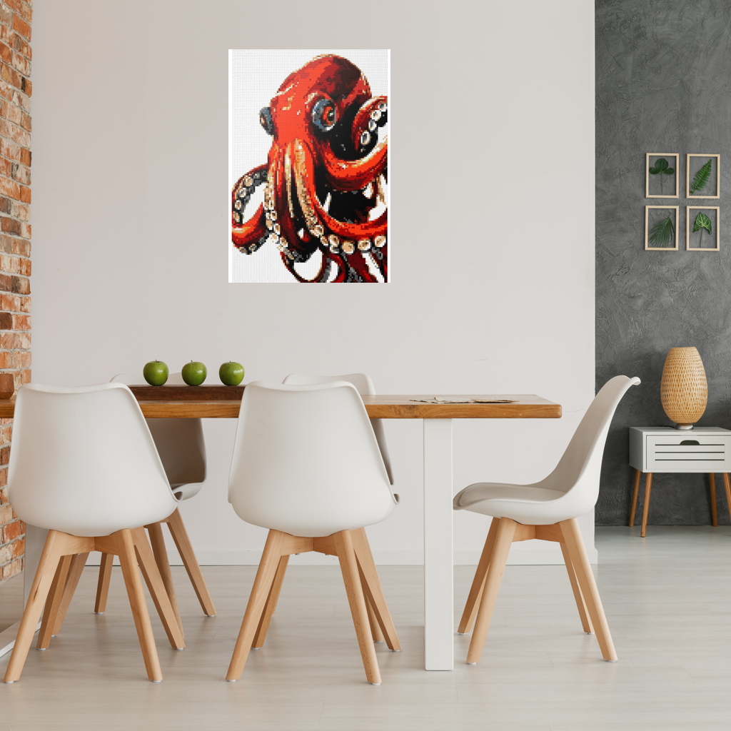 Red Octopus mosaic