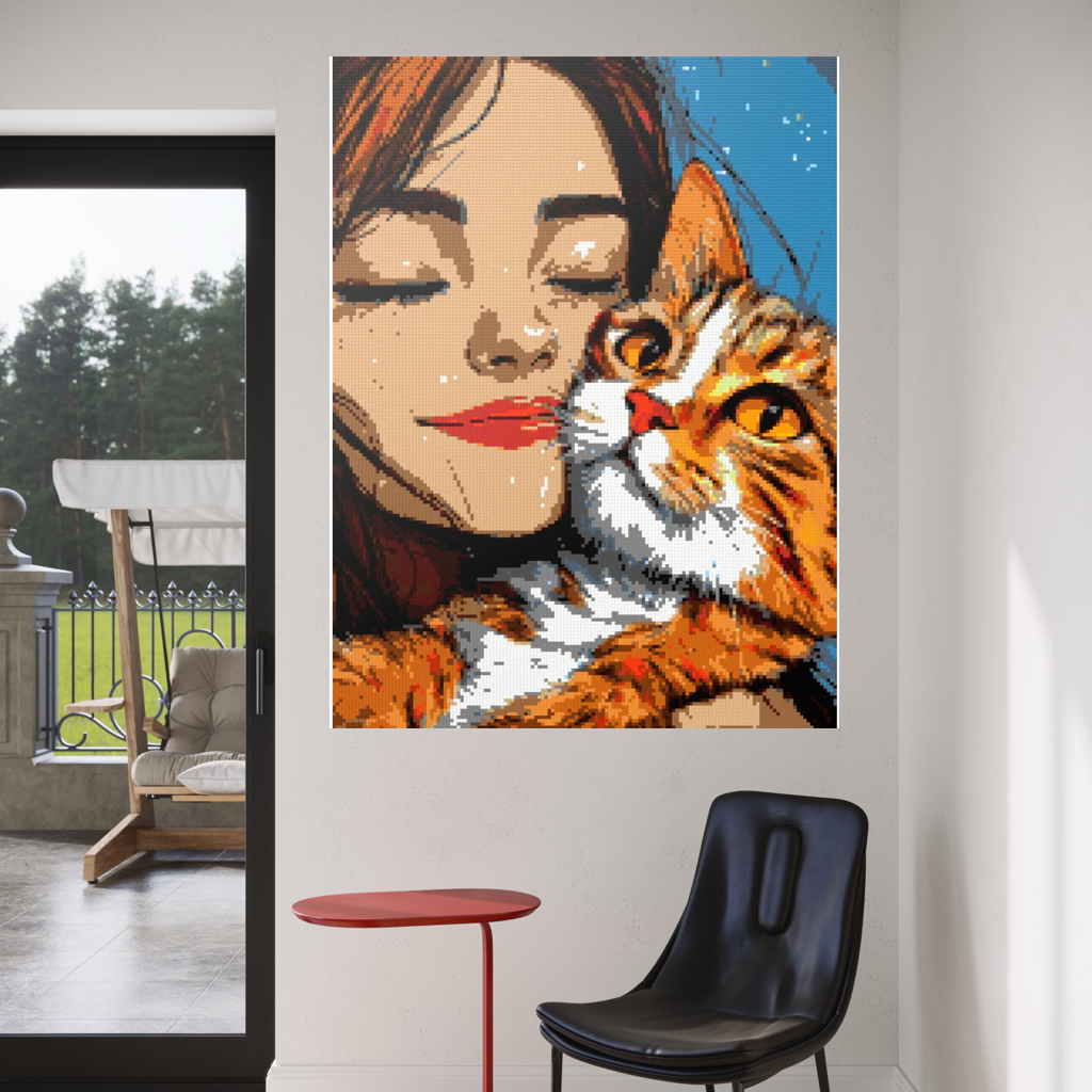Cat's love mosaic