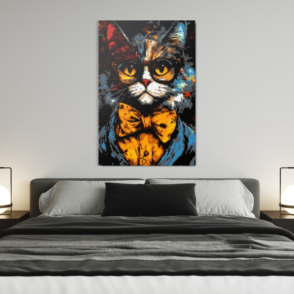 Hipster cat Bob mosaic