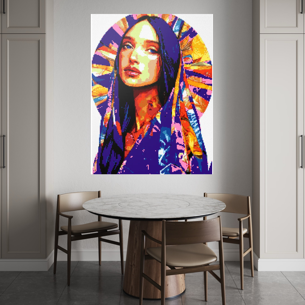 Beautiful woman mosaic