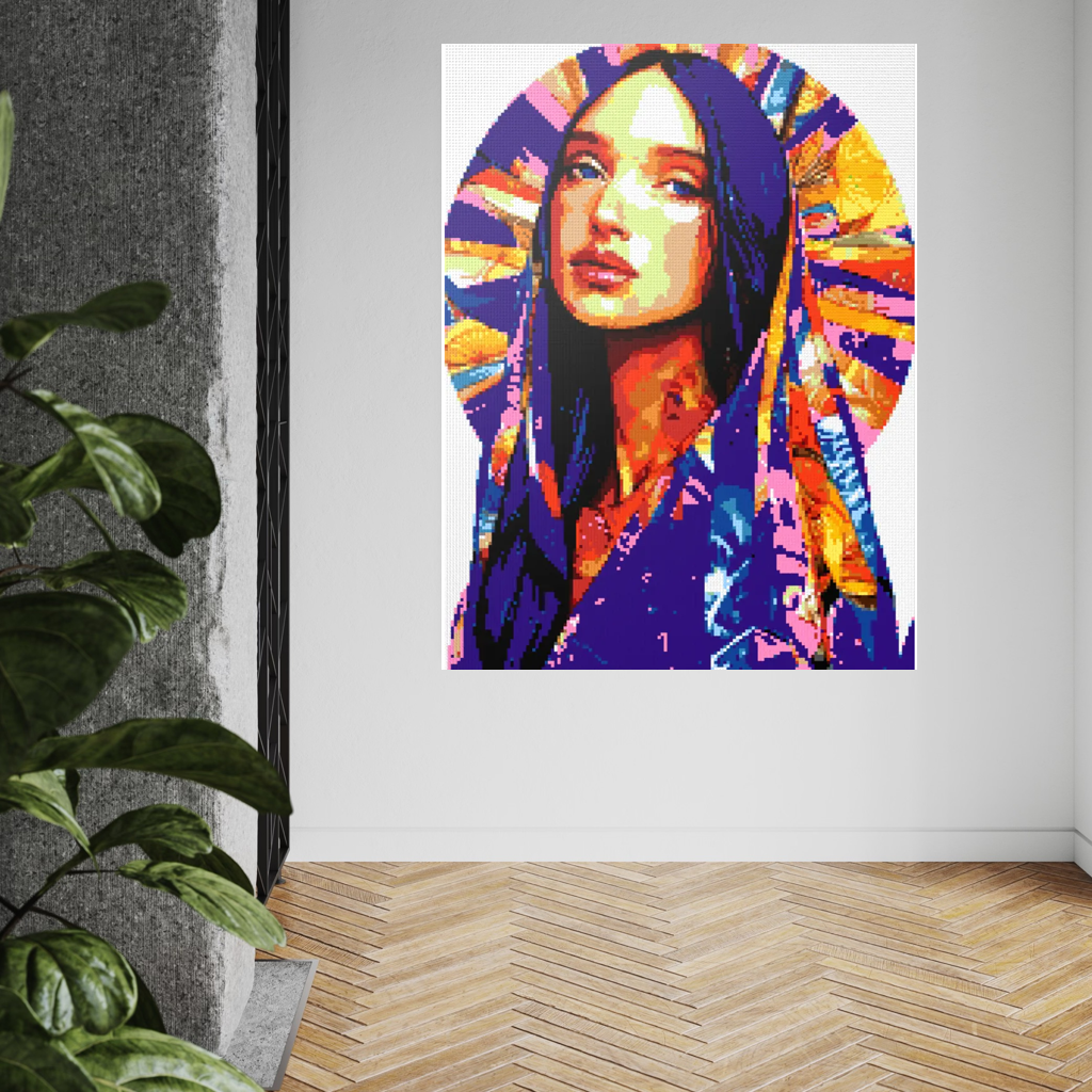 Beautiful woman mosaic