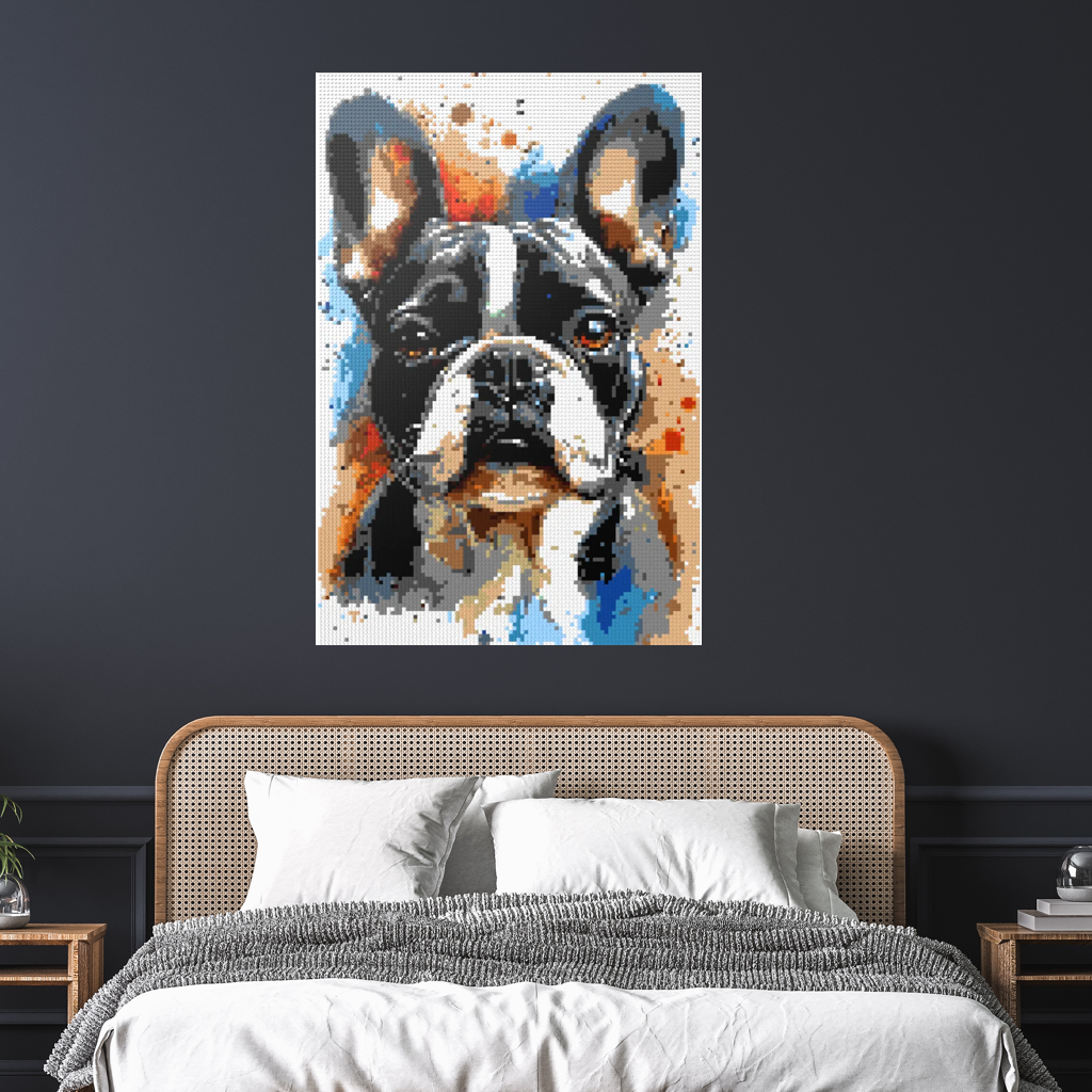 French bulldogs mosaic