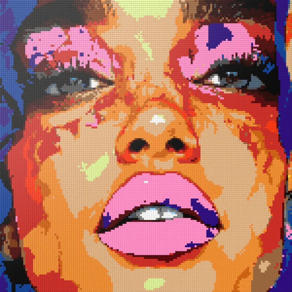 Pink lips mosaic