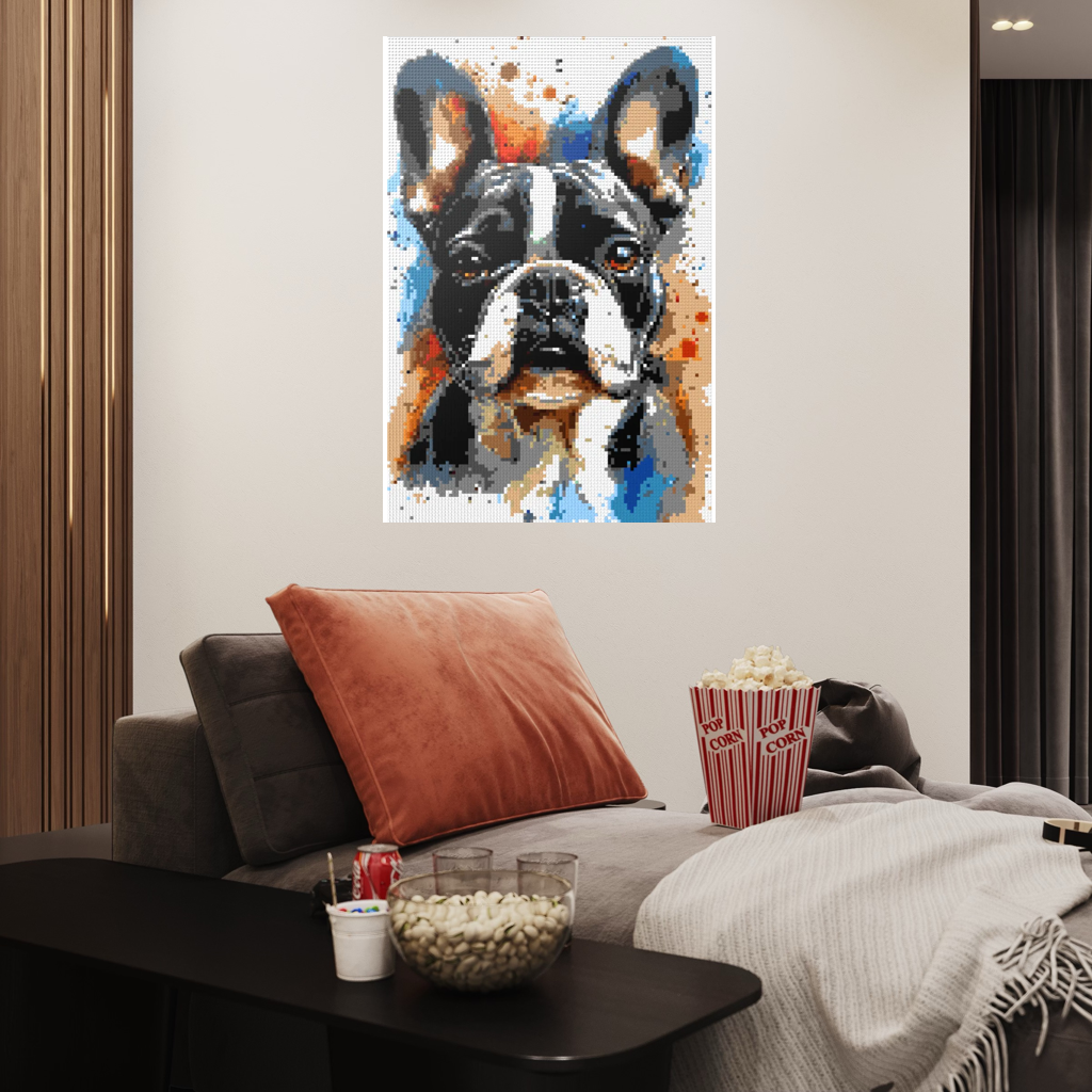 French bulldogs mosaic