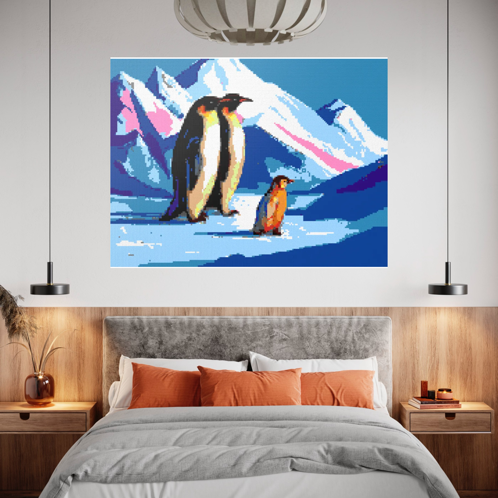 Happy Penguin Family