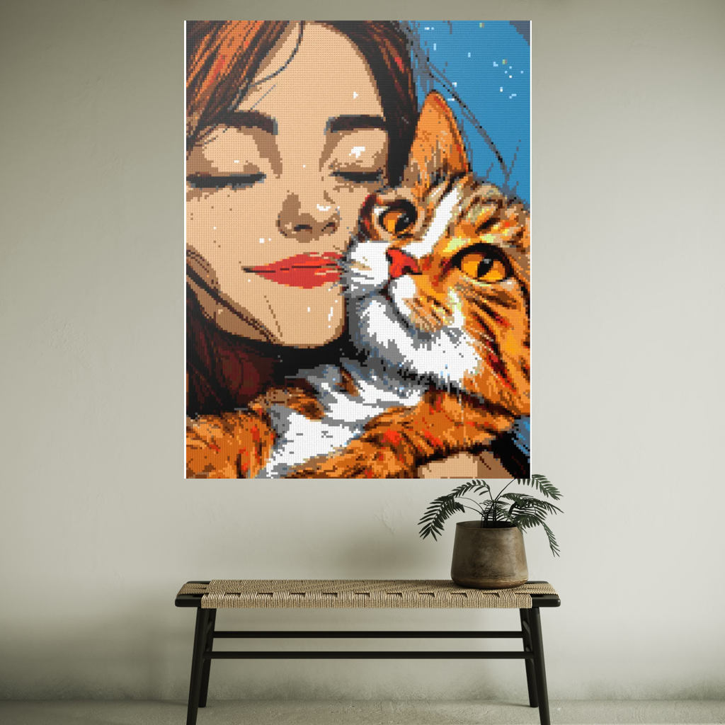 Cat's love mosaic